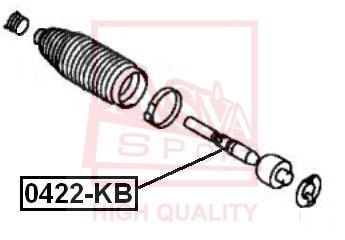 ASVA 0422-KB Наконечник рулевой тяги  для MITSUBISHI L200 / TRITON (KA_T, KB_T) 2.5 DI-D 4WD (KB4T)