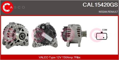 CASCO CAL15420GS Генератор  для RENAULT MEGANE (Рено Мегане)