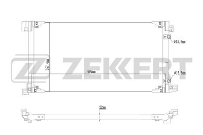 Конденсатор, кондиционер ZEKKERT MK-3188 для TOYOTA PRIUS