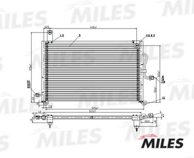 Конденсатор, кондиционер MILES ACCB016 для DAEWOO MATIZ