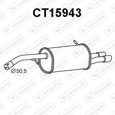 Глушитель выхлопных газов конечный VENEPORTE CT15943 для CITROËN DS3