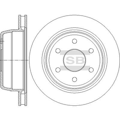 Тормозной диск Hi-Q SD5522 для CHEVROLET EXPRESS