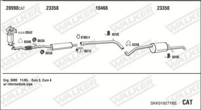 SISTEM DE ESAPAMENT WALKER SKK019271BE