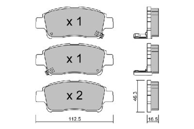 Комплект тормозных колодок, дисковый тормоз AISIN BPTO-1916 для TOYOTA PLATZ