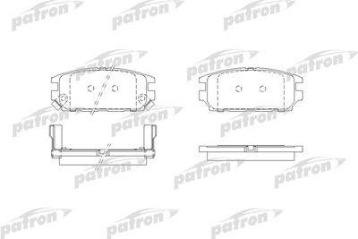 Комплект тормозных колодок, дисковый тормоз PATRON PBP1507 для MITSUBISHI LANCER