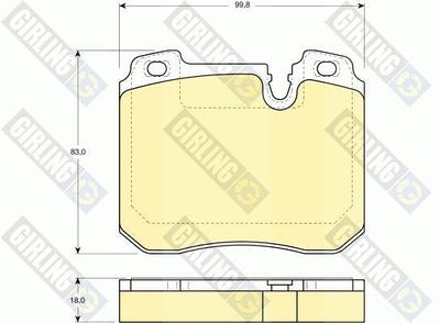 GIRLING 6111612 Тормозные колодки и сигнализаторы для BMW 7 (E32) 750 i,iL V12