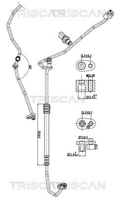 Vysokotlaké / nízkotlaké vedení, klimatizace TRISCAN 9010 29030