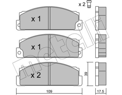 Комплект тормозных колодок, дисковый тормоз METELLI 22-0102-0 для FIAT 132