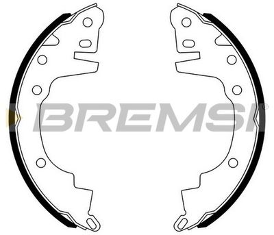 Комплект тормозных колодок BREMSI GF0814 для MITSUBISHI LANCER