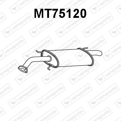 Глушитель выхлопных газов конечный VENEPORTE MT75120 для MITSUBISHI LANCER
