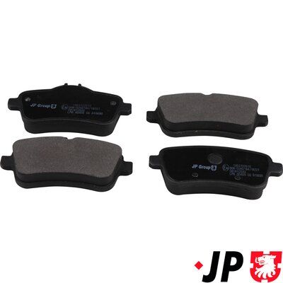 комплект спирачно феродо, дискови спирачки JP GROUP