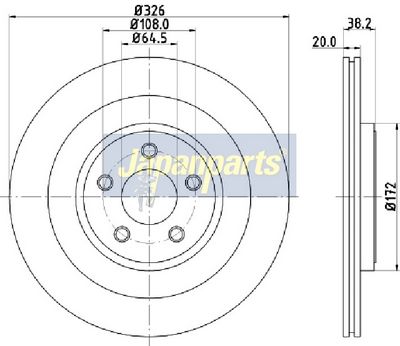 JAPANPARTS Тормозной диск