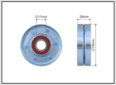 Tensioner Pulley, V-ribbed belt 169-00