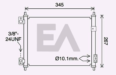 EACLIMA 30C18055 Радиатор кондиционера  для NISSAN CABSTAR (Ниссан Кабстар)