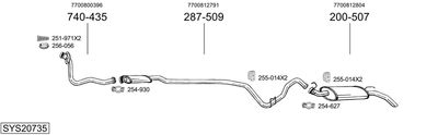 Układ wydechowy BOSAL SYS20735