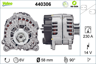 Генератор VALEO 440306 для VW TOUAREG