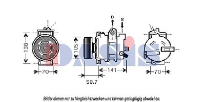 AKS DASIS 851796N Компрессор кондиционера для AUDI A4 B7 Avant (8ED) 2.0 TDI AKS DASIS 851796N Компрессор кондиционера для AUDI A4 B7 Avant (8ED) 2.0 TDI