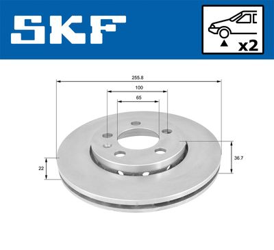 Brake Disc VKBD 80003 V2