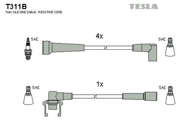 Zestaw przewodów zapłonowych TESLA T311B