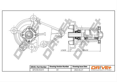Водяной насос, охлаждение двигателя Dr!ve+ DP2310.10.071 для HYUNDAI MATRIX