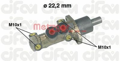 METZGER 202-198 Головний гальмівний циліндр 