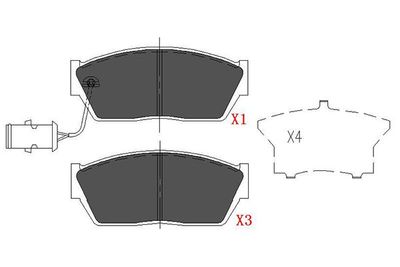 Kavo Parts Stabdžių trinkelių rinkinys, diskinis stabdys
