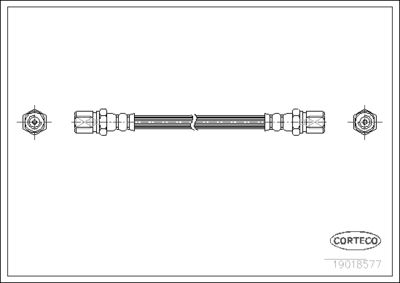 Тормозной шланг CORTECO 19018577 для FIAT FIORINO