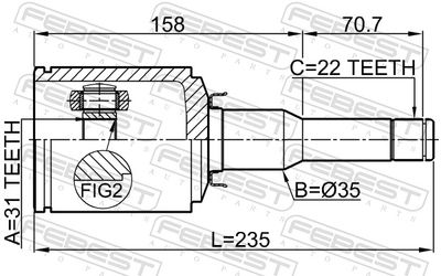 Joint Kit, drive shaft 1011-J300ATLH