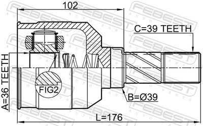 Joint Kit, drive shaft 2411-MEGIIILH