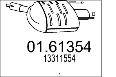 MTS 01.61354 Глушитель выхлопных газов  для OPEL INSIGNIA (Опель Инсигниа)
