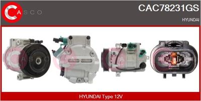 Компрессор, кондиционер CASCO CAC78231GS для HYUNDAI GRAND SANTA FE
