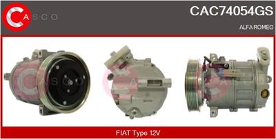 CASCO CAC74054GS Компрессор кондиционера  для ALFA ROMEO 159 (939_) 3.2 JTS Q4 (939AXH1B, 939AXG22)