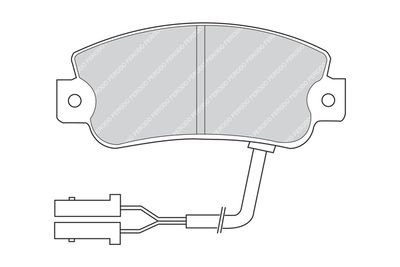 Комплект тормозных колодок, дисковый тормоз FERODO FDB442 для ALFA ROMEO ARNA