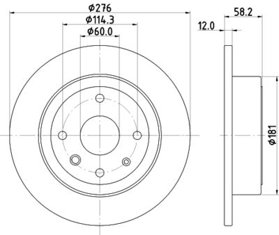 Тормозной диск HELLA 8DD 355 116-991 для CHEVROLET EPICA