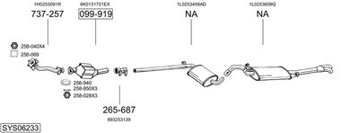 SISTEM DE ESAPAMENT BOSAL SYS06233