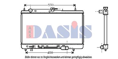 Радиатор, охлаждение двигателя AKS DASIS 110026N для MAZDA 323