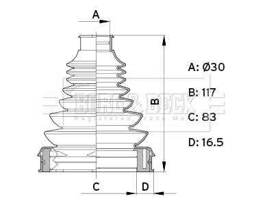 BORG & BECK Asmanchetten set Trilobe (BCB6412)