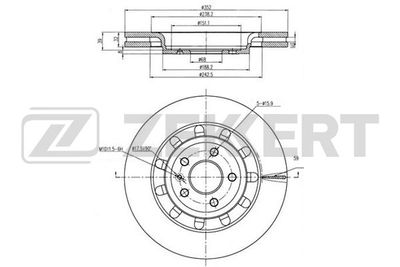 Тормозной диск ZEKKERT BS-6004 для FORD USA EXPLORER