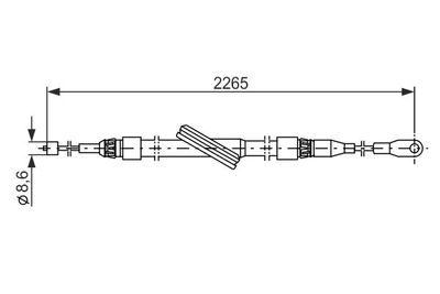 Тросик, cтояночный тормоз BOSCH 1 987 477 844 для MERCEDES-BENZ S-CLASS