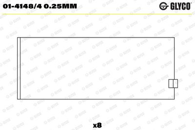 PLEUELLAGER GLYCO 0141484025MM
