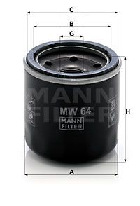 Масляный фильтр MANN-FILTER MW 64 для KAWASAKI EN