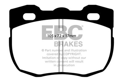 Комплект тормозных колодок, дисковый тормоз EBC Brakes DP713 для LAND ROVER RANGE ROVER