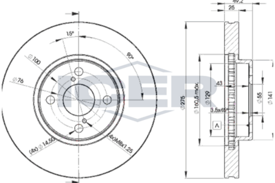 спирачен диск ICER 78BD2080-2