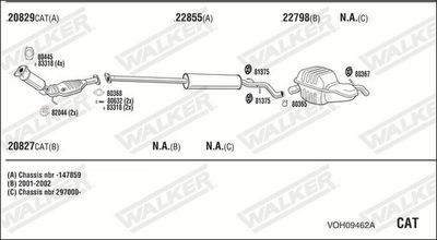 Изпускателна система WALKER VOH09462A