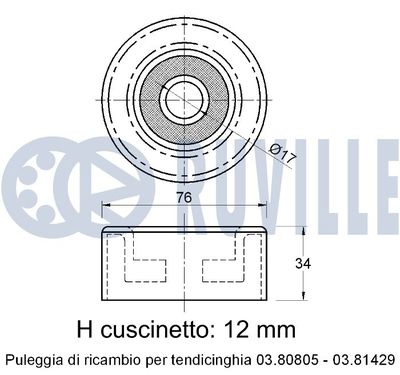 UMLENK-/FüHRUNGSROLLE KEILRIPPENRIEMEN RUVILLE 541502 1
