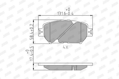 BREMSBELAGSATZ SCHEIBENBREMSE JURID 572553J 1