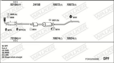 Изпускателна система WALKER FOK029969B