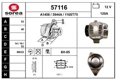 GENERATOR / ALTERNATOR EAI 57116