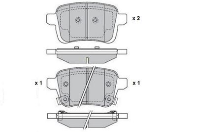 Комплект тормозных колодок, дисковый тормоз E.T.F. 12-1638 для OPEL ADAM