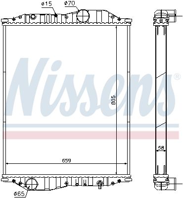 Kylare, motorkylning NISSENS 696090